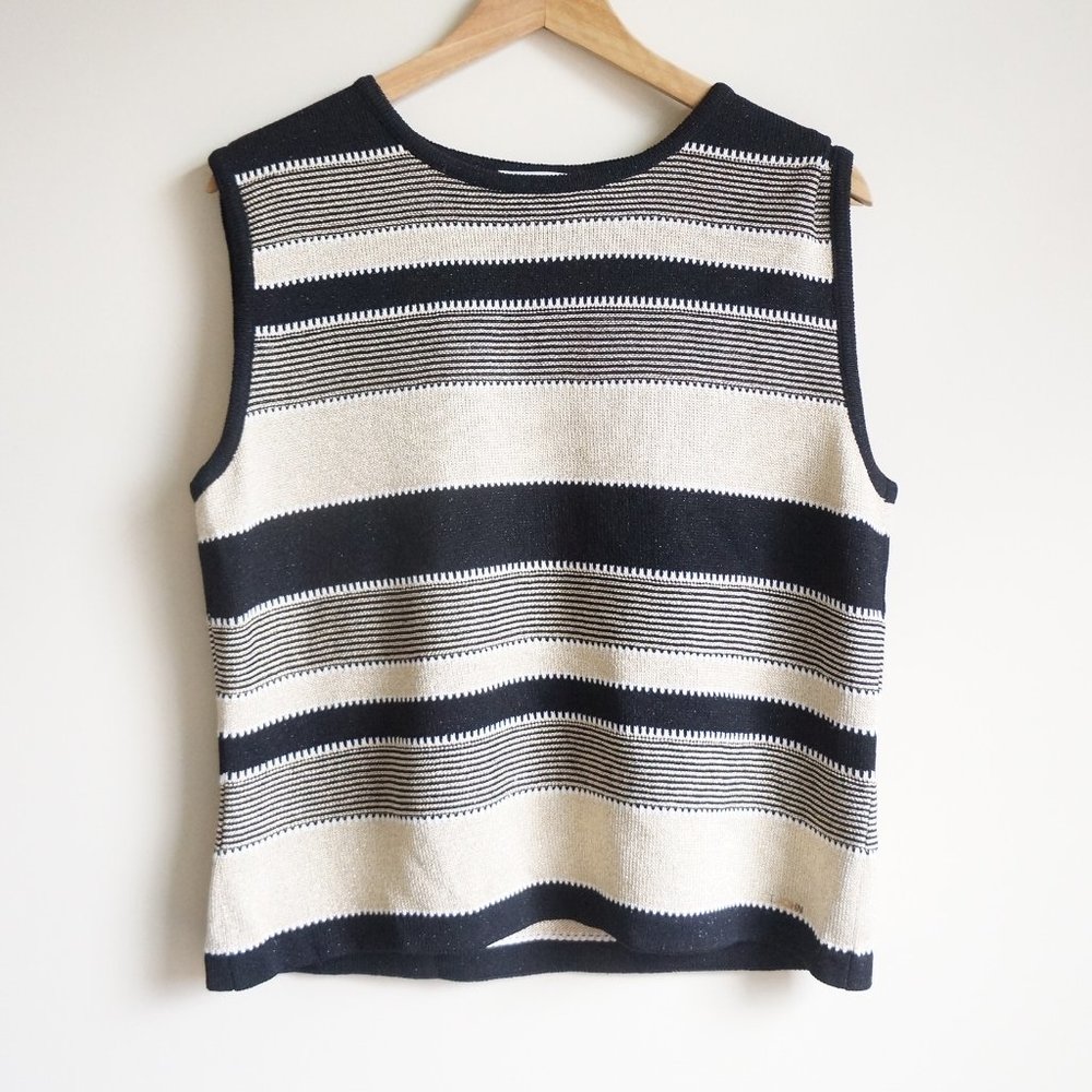 St. John Santana Knit Striped Vest